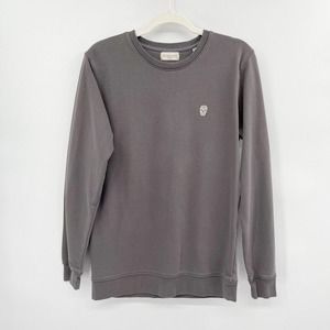 Suspicious Antwerp Crewneck Sweatshirt Gray Size‎ S Pullover Long Sleeve Skull